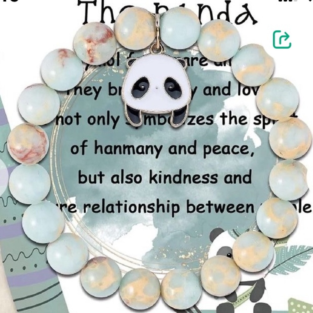 Panda Charm Beaded Bracelet